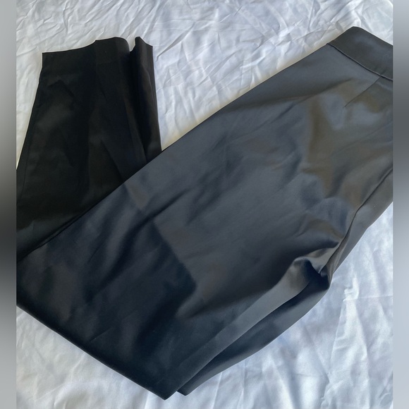 TALBOTS Satin Pants Curvy Womens Size 4 Side Zip Black 2000s Y2K Evening Glam - Picture 14 of 15